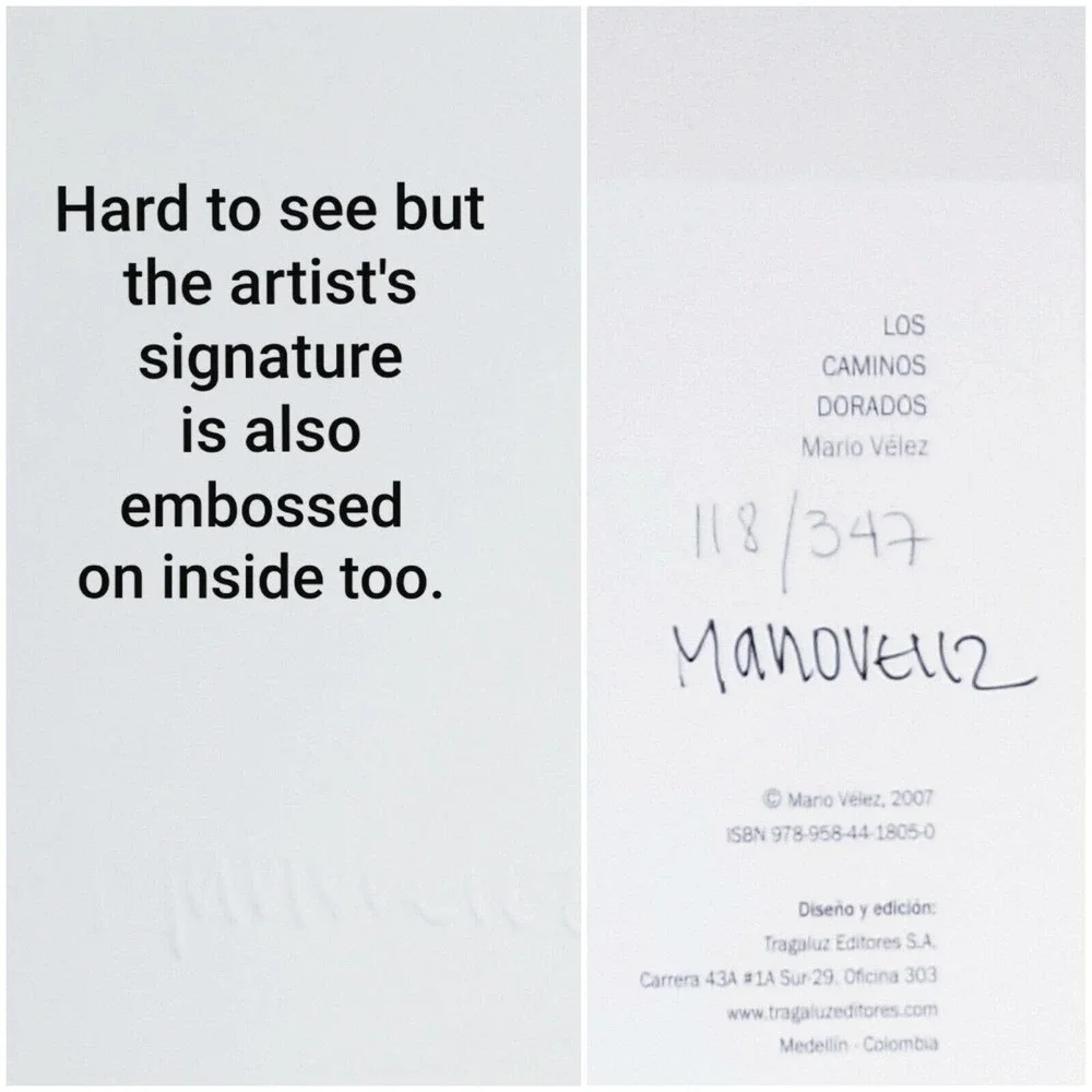 BOOK LOS CAMINOS DORADOS MARIO VELEZ "SIGNED" ARTIST "LTD EDITION" ART HARDCOVER - Picture 9 of 12